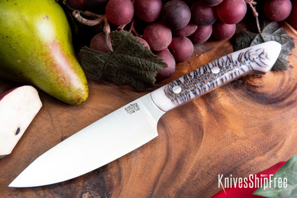 Bark River Knives: Petty Z - CPM-154 - White Pinecone - Natural Liner