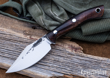 Lon Humphrey Knives: Blacktail - Forged 52100 - Tasmanian Blackwood - Black Liners - LH22CJ059