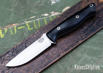Bark River Knives: Gunny - PSB-27 - Black G-10 - Mosaic Pins
