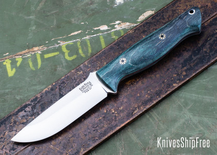 Bark River Knives: Gunny - PSB-27 - Sage Tigertail Maple Burl - Mosaic Pins