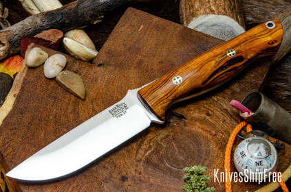 Bark River Knives: Gunny - PSB-27 - Desert Ironwood - Mosaic Pins