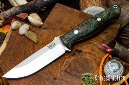 Bark River Knives: Gunny - PSB-27 - Forest Green Maple Burl