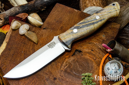 Bark River Knives: Gunny - PSB-27 - Gray & Yellow Maple Burl