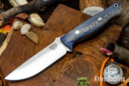 Bark River Knives: Gunny - PSB-27 - Blue Lacewood Burl