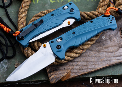 Benchmade Knives: 18060 Adira - AXIS Lock - Depth Blue Grivory - CPM-MagnaCut