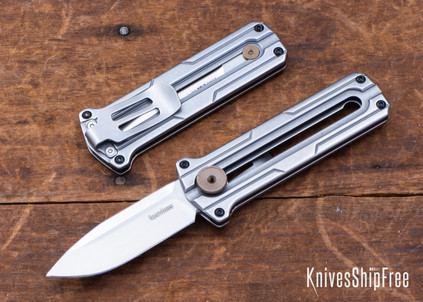 Kershaw Knives: Cybernet - OTF Auto - Stonewashed Stainless Steel - 2 Tone D2 Tool Steel - 2046