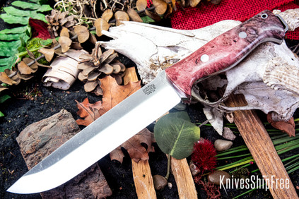 Bark River Knives: Bravo 2 - CPM 3V - Salmon Maple Burl