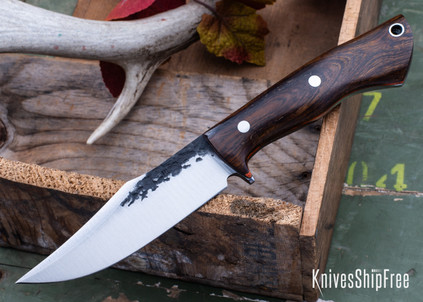 Lon Humphrey Knives: Parabellum - Forged 52100 - Desert Ironwood - Orange Liners - LH10FJ154