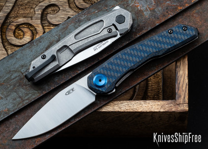 bluco ブルコ UNCROWD Zero Tolerance: 0450BLUCF - Blue Carbon Fiber - MagnaCut