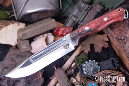 Bark River Knives: Squad Leader II - CPM 3V - Hellfire Maple Burl #1