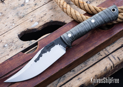 Lon Humphrey Knives: MiniGun - Forged 52100 - Curly Maple - Black