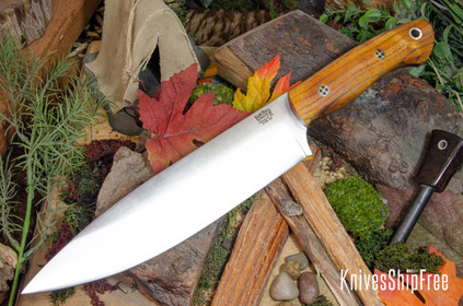 Bark River Knives: Aurora III - CPM 3V - Osage Orange - Red Liners - Mosaic Pins
