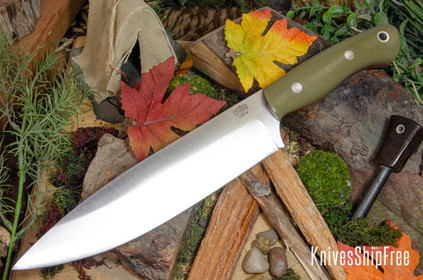 Bark River Knives: Aurora III - CPM 3V - Ranger Green G-10 - Red Liners