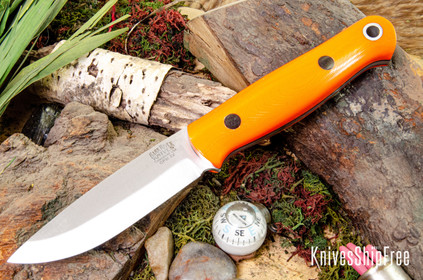 Bark River Knives: Bushcrafter LT - CPM 3V - Blaze Orange G-10