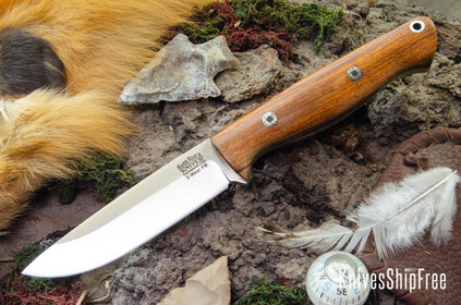 Bark River Knives: Gunny Hunter Z-Wear - Desert Ironwood - Black Liners - Mosaic Pins #1