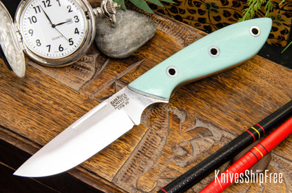 Bark River Knives: Adventurer - CPM 3V - Sea Blue G-10 - Orange Liners - Hollow Pins