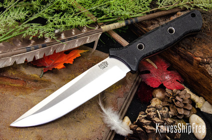 Bark River Knives: Gen 2 Bravo 6 - CPM 3V - Black Canvas Micarta - Matte