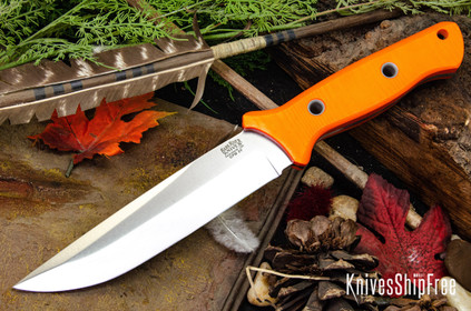 Bark River Knives: Gen 2 Bravo 6 - CPM 3V - Blaze Orange G-10 - Matte