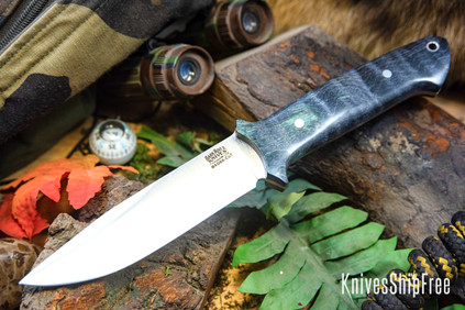 Bark River Knives: Red Flag - MagnaCut - Gray Tigertail Maple Burl