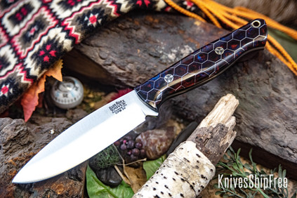 Bark River Knives: UP Gunny 3V - Abyss Voodoo Resin - Mosaic Pins