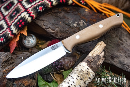 Bark River Knives: UP Gunny 3V - Coyote Brown G-10 - Matte