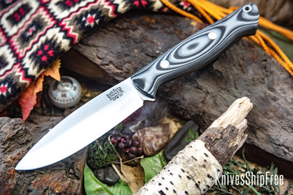 Bark River Knives: UP Gunny 3V - Gray & Black Suretouch - Matte - Gray Liner