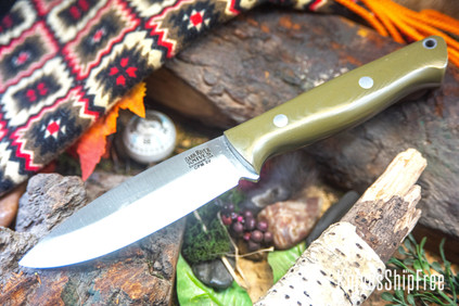 Bark River Knives: UP Gunny 3V - Ranger Green G-10