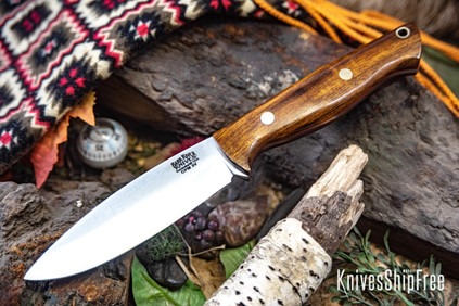 Bark River Knives: UP Gunny 3V - Desert Ironwood - Red Liners - Brass Pins #2