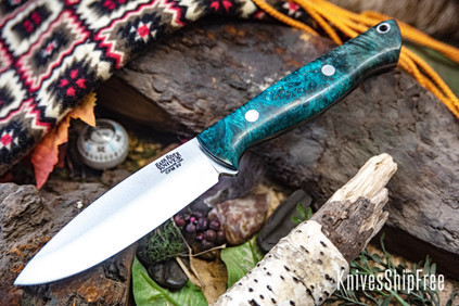 Bark River Knives: UP Gunny 3V - Turquoise Maple Burl