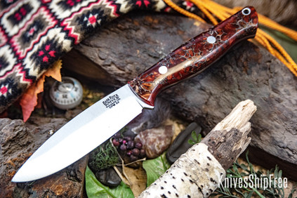 Bark River Knives: UP Gunny 3V - Sweet Gum Resin - Cherry Red