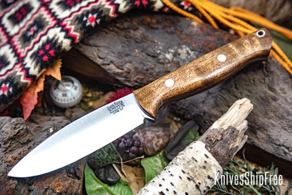 Bark River Knives: UP Gunny 3V - Mesquite Burl - Gray Liners #1
