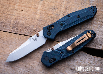 Benchmade Knives: 945-04 Mini Osborne - Blue Denim Micarta - M390