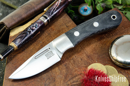 Bark River Knives: Essential - MagnaCut - Black Canvas Micarta - Matte