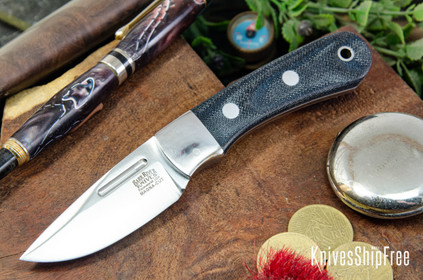 Bark River Knives: Essential - MagnaCut - Blue Denim Micarta - White Liners