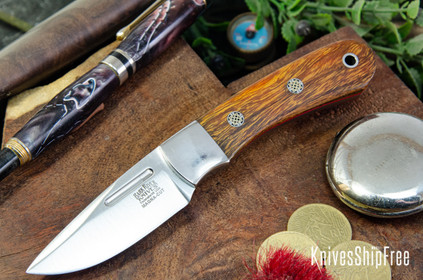 Bark River Knives: Essential - MagnaCut - Desert Ironwood - Red Liners - Mosaic Pins #4