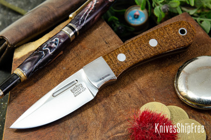 Bark River Knives: Essential - MagnaCut - Tan Burlap Micarta