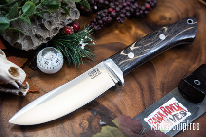 Bark River Knives: Classic Semi Skinner - MagnaCut - Bog Oak - Black Liners