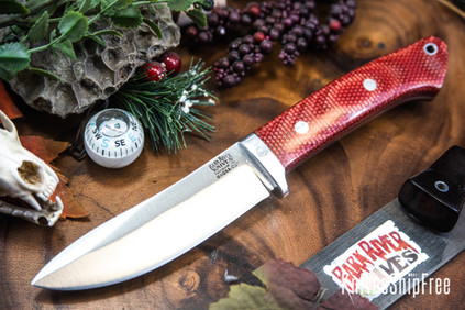 Bark River Knives: Classic Semi Skinner - MagnaCut - Firedog Canvas Micarta