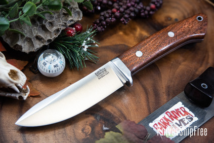 Bark River Knives: Classic Semi Skinner - MagnaCut - Camel Thorn - White Liners