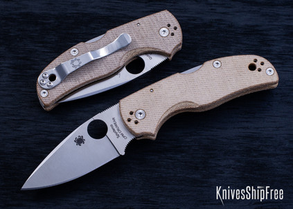 Spyderco: Military 2 - Compression Lock - Brown Canvas Micarta