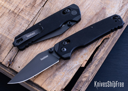Kershaw Knives: Bel Air Clip Point Blackout - Black G-10 - DuraLock - KVT Bearings - CPM MagnaCut - Black PVD - 6106BLK