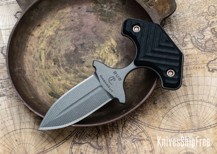 RMJ Tactical: BUB - Back Up Blade - Black G-10 - MagnaCut - Tungsten Cerakote