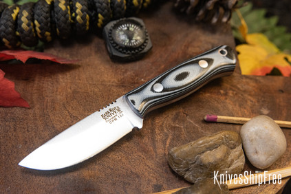 Bark River Knives: Micro Bravo CPM-154 - Midnite Tiger G-10 - Red Liners