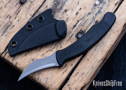 Ed's Manifesto & Kopis Designs: L-Via Field Knife - Black - Ramped Matte