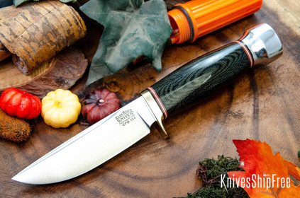 Bark River Knives: Mini Manitou - CPM-154 - Black Canvas Micarta