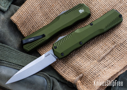 Kershaw Knives: Livewire - OTF Auto - Olive Green Aluminum - CPM-MagnaCut - 9000OL