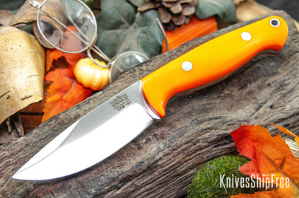 Bark River Knives: North Country EDC - CPM 154 - Blaze Orange G-10