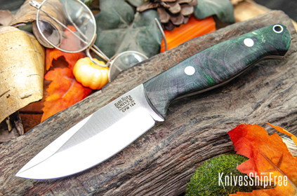Bark River Knives: North Country EDC - CPM 154 - Forest Green Maple Burl #1