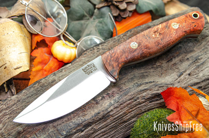 Bark River Knives: North Country EDC - CPM 154 - Multi-Colored Maple Burl - Mosaic Pins #2