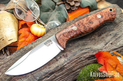 Bark River Knives: North Country EDC - CPM 154 - Multi-Colored Maple Burl - Mosaic Pins #3